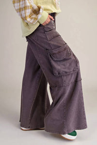 Easel - Fawn Wide Leg Drawstring Pant
