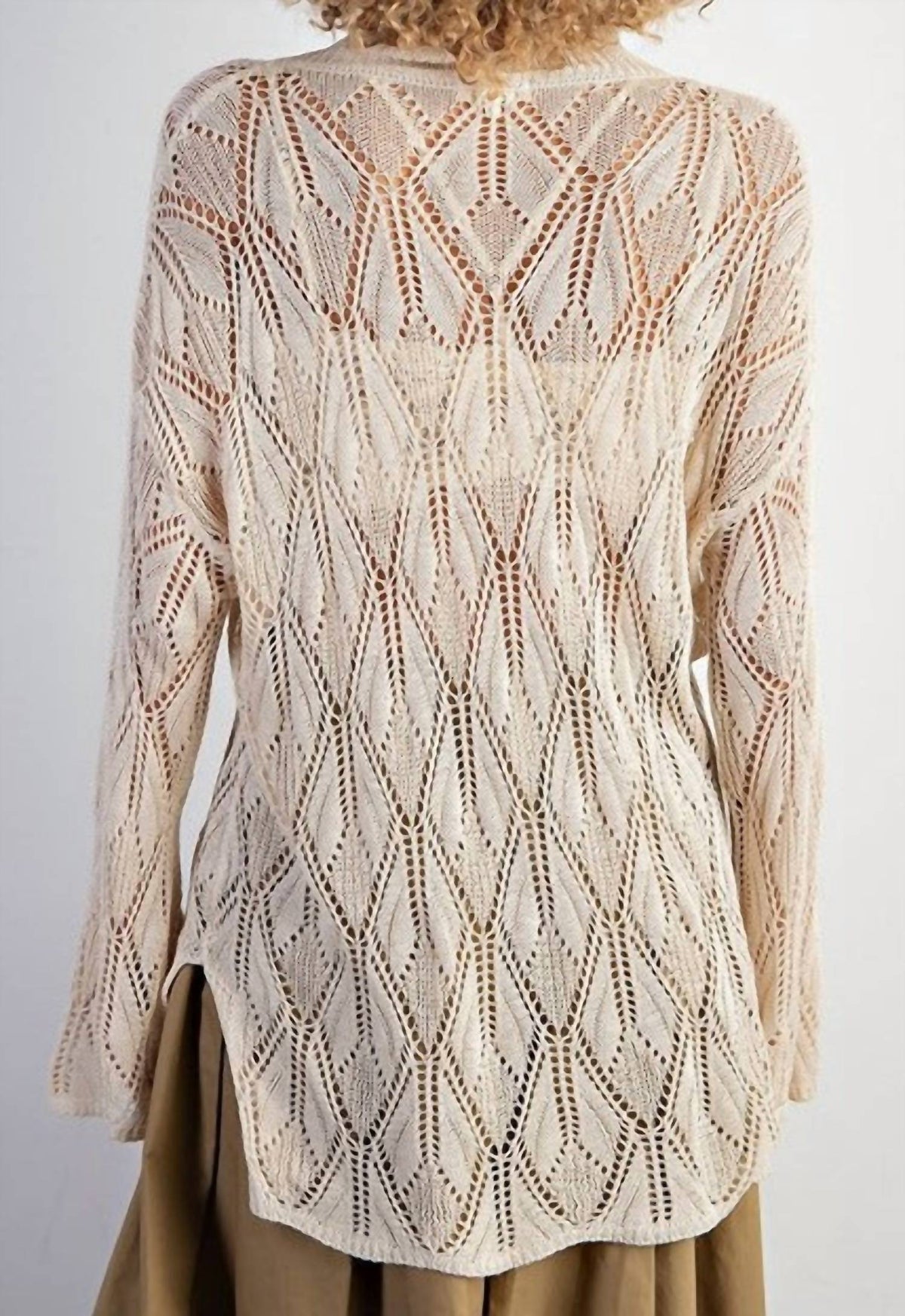 Easel - Leaf Whisper Knot Top