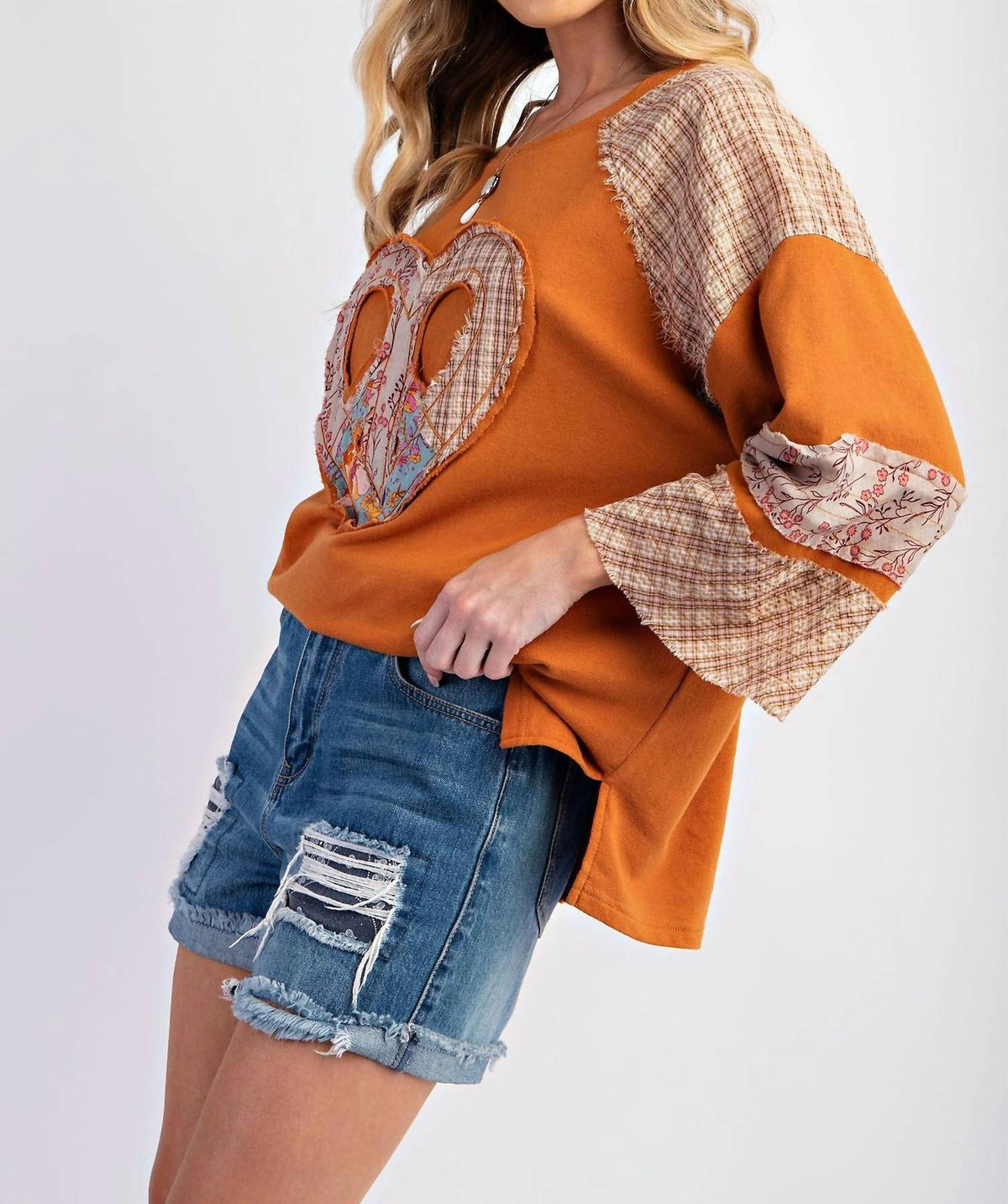 Easel - Light As Love Heart Patch Pullover
