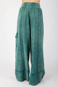 Easel - Malina Mineral Washed Drawstring Pants