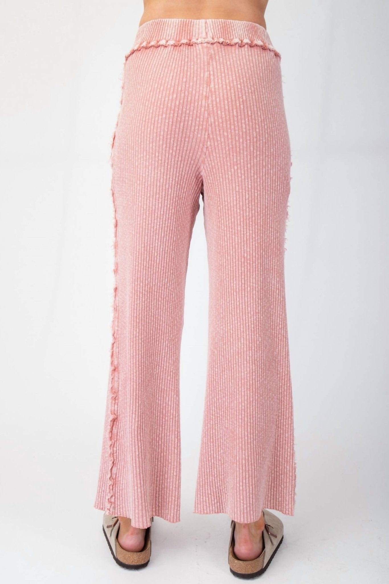 Easel - Mineral Washed Ribbed Pants - clothing - cotton - pants