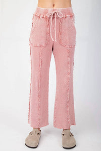 Easel - Mineral Washed Ribbed Pants - clothing - cotton - pants