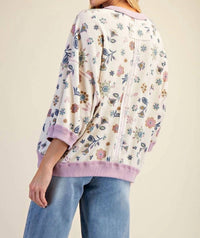 Easel - Oversized Waffle Knit Top