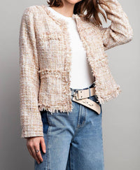 Easel - Pearl Tweed Jacket