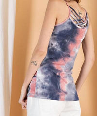 Tie Dye Criss Cross Plus Camisole