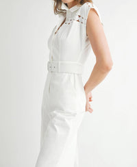 Eb Luxe - Embroidered Detailed Jumpsuit