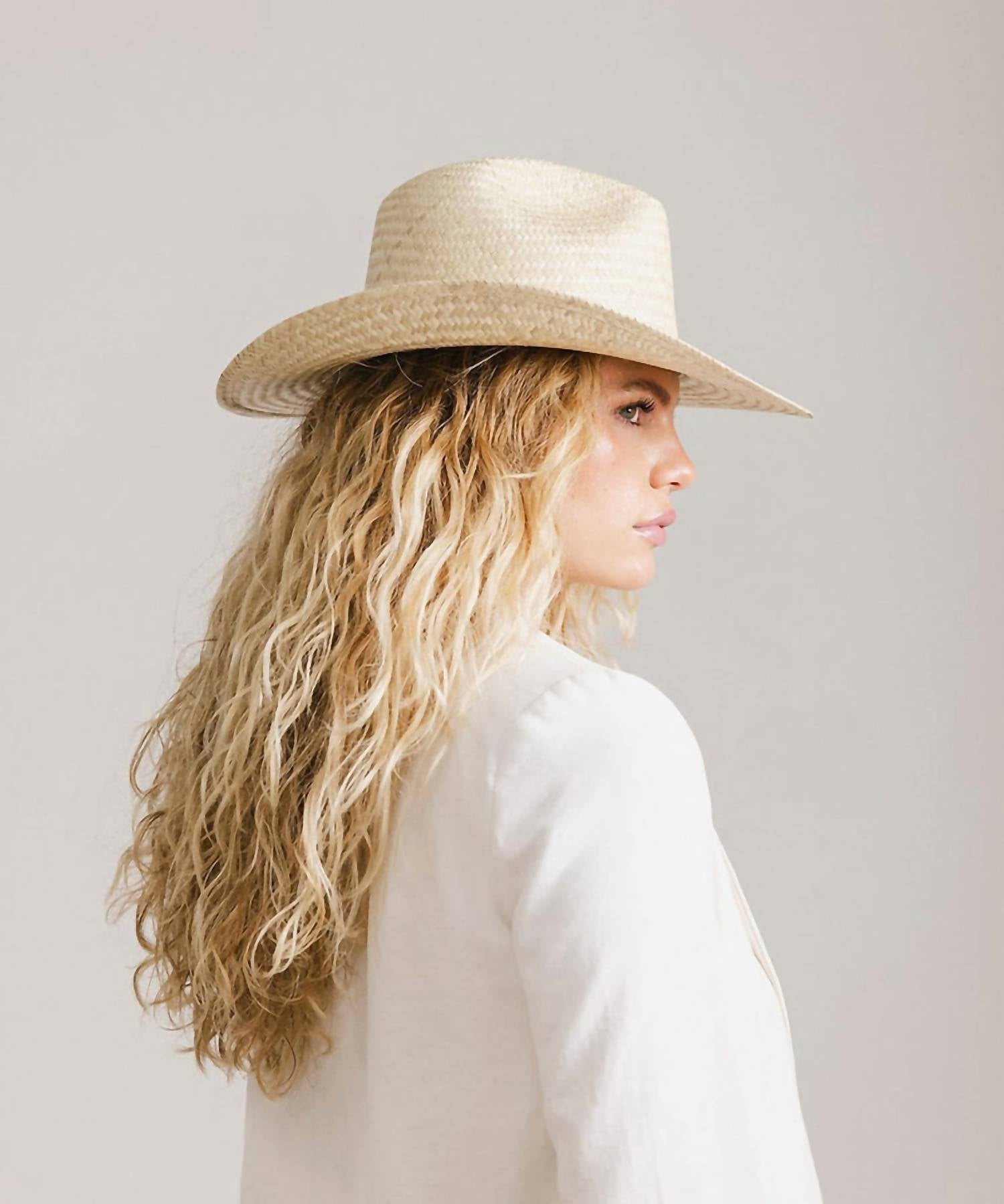 Gigi Pip Women's Codi Straw Cowboy Hat in natural - women's hat - alternate view