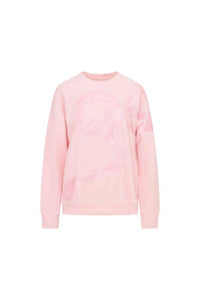 LoveShackFancy Palo Sequin Bow Fleece Pullover Sweatshirt in wistful pink - women's top - view 5