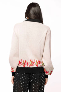 Queen Of Sparkles - Trim Collar Nutcracker & Candy Cane Cardigan