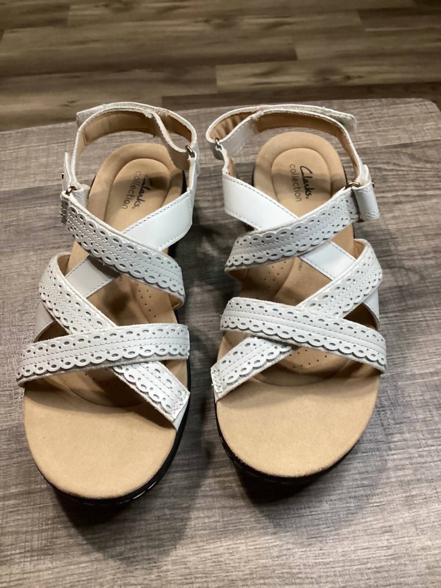 Clarks Women's Laurieann Rena Sandals in off white combi - women's sandal