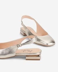 AGL Women's Sandy Metallic Block Flat in gold - women's flats - alternate view