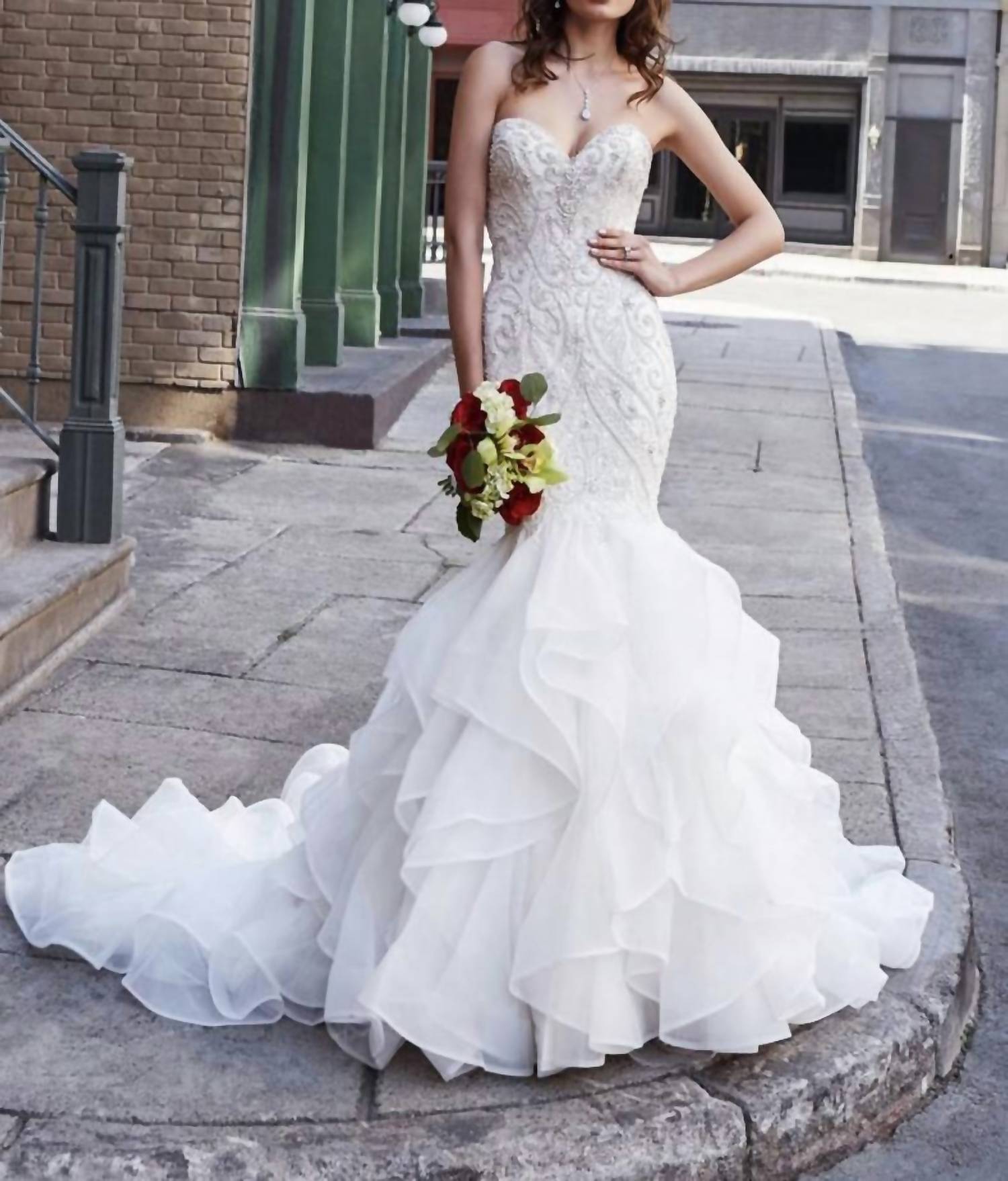 Kitty Chen Couture - Avera Mermaid Crystal Dress