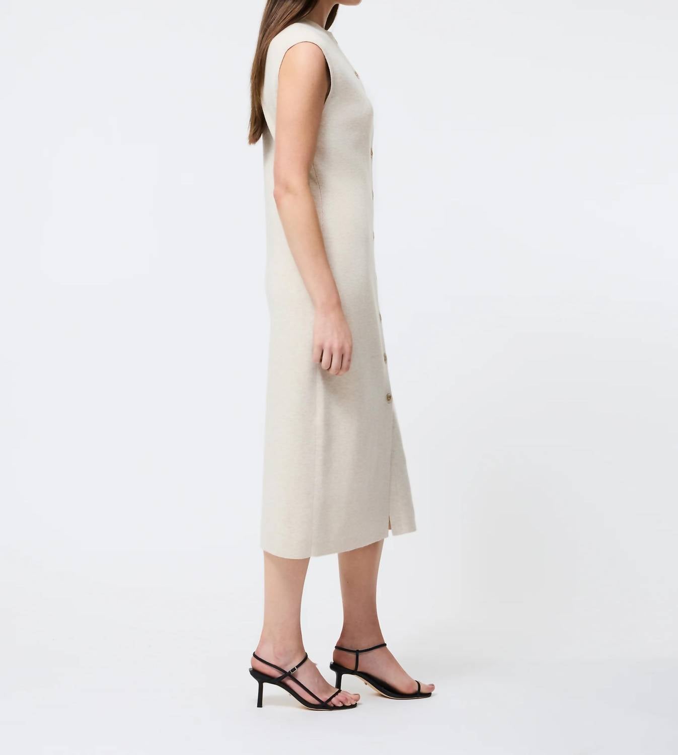 French Connection - Marley Knit Buttondown Midi Dress