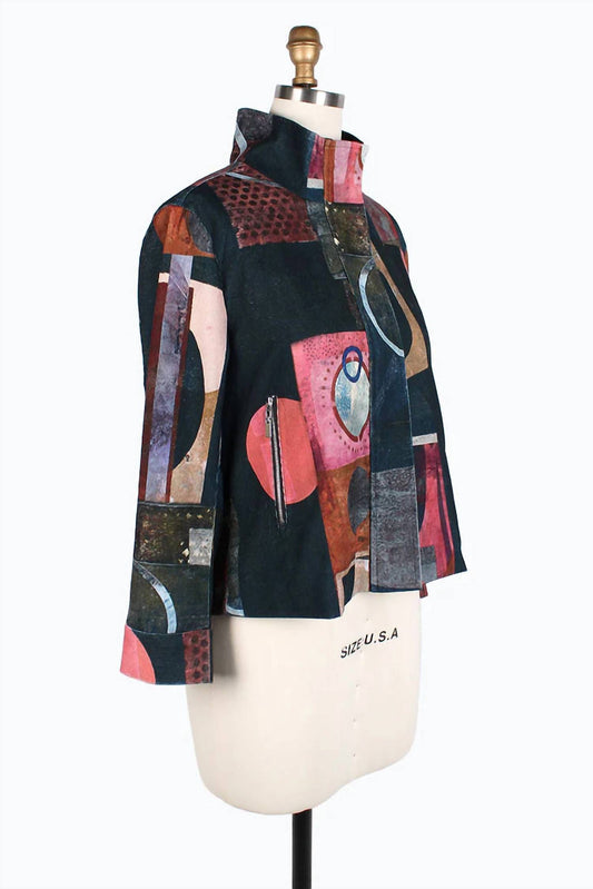 Damee - Women's Multi Pattern Biker Jacket