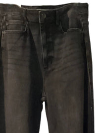 sneak peek Women's Harrison Wide Flare Leg Jeans in black wash - women's jeans - detail view