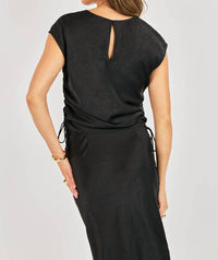 Sadie & Sage CEREMONY RUCHED TANK in black - men's tank top - view 4