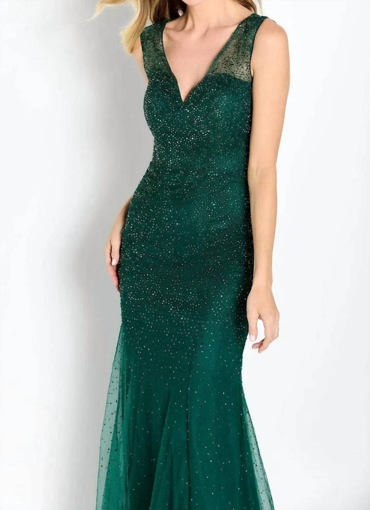 Cameron Blake - Embellished Mermaid Evening Gown