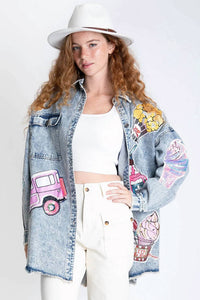 Blue Velvet - Making Memories Denim Shacket