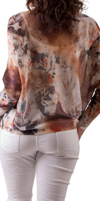 Gigi Moda - Donatella Sweater with Abstract Floral Print