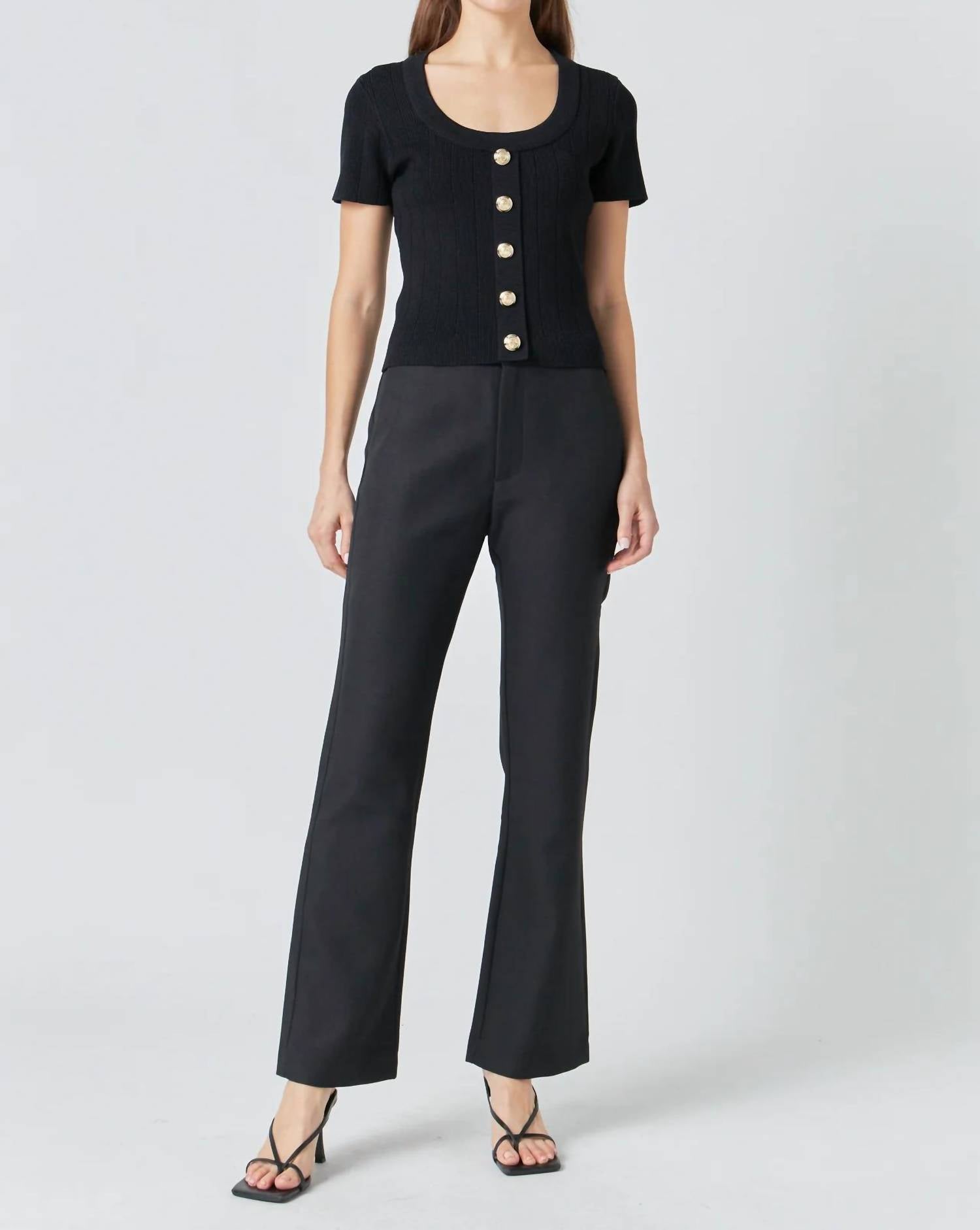Endless Rose - Shank Button Knit Top