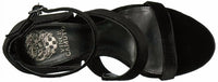 VINCE CAMUTO Women's Robeka Velvet Block Heel Sandals in black - women's sandal - view 4