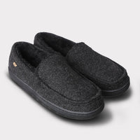Lamo Men's Classic Harrison Wool Slip-on Moccasin in black - men's loafer - view 10