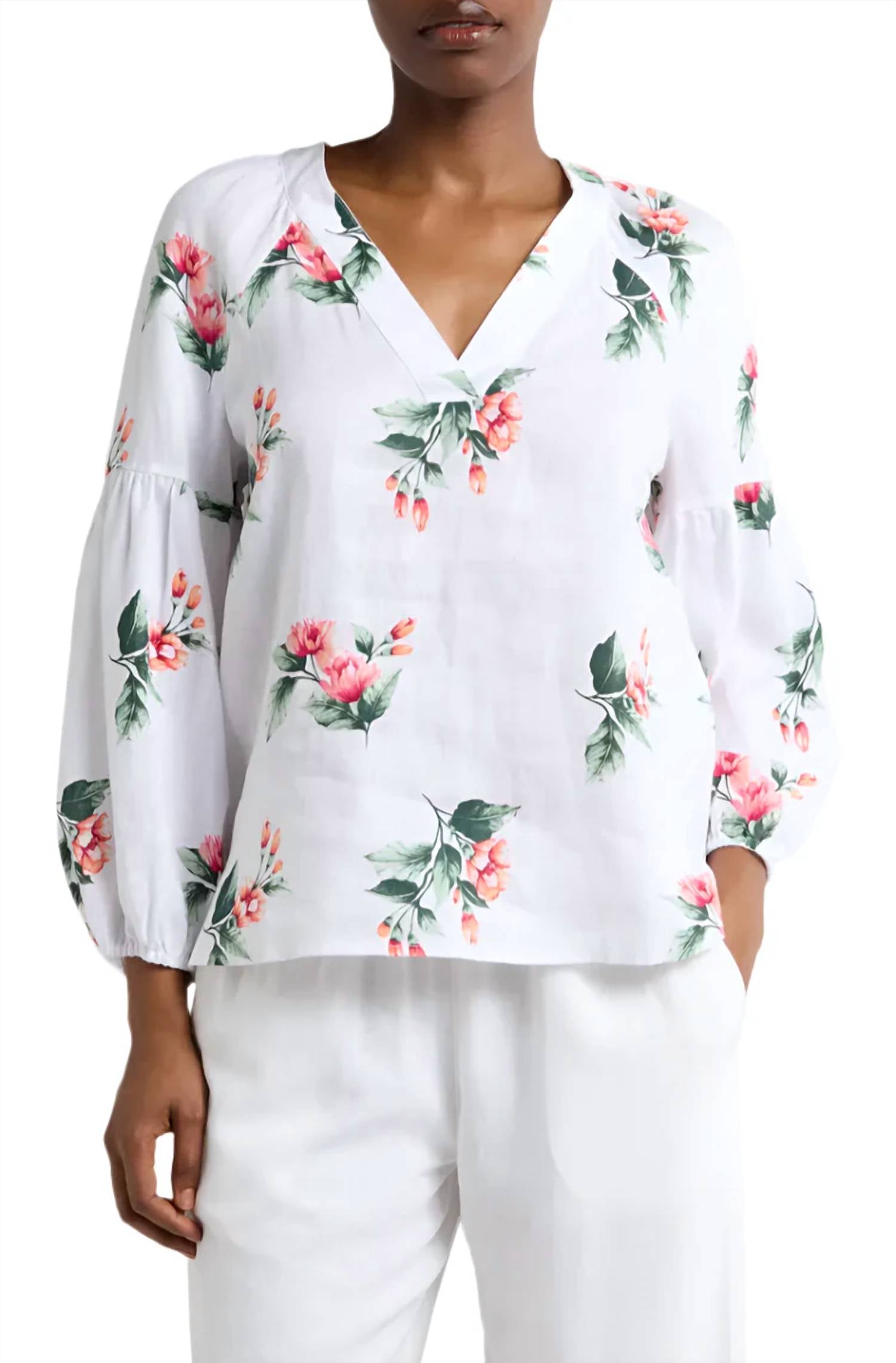 Tommy Bahama - Florentina Flourish Long Sleeve Top