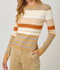 Mystree - Color Block Striped Sweater