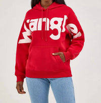 Wrangler Retro Western Punchy Graphic Hoodie in red - women's top
