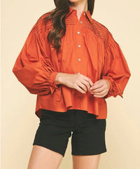 Pinch - Effortlessly Elegant Tucked Detail Blouse