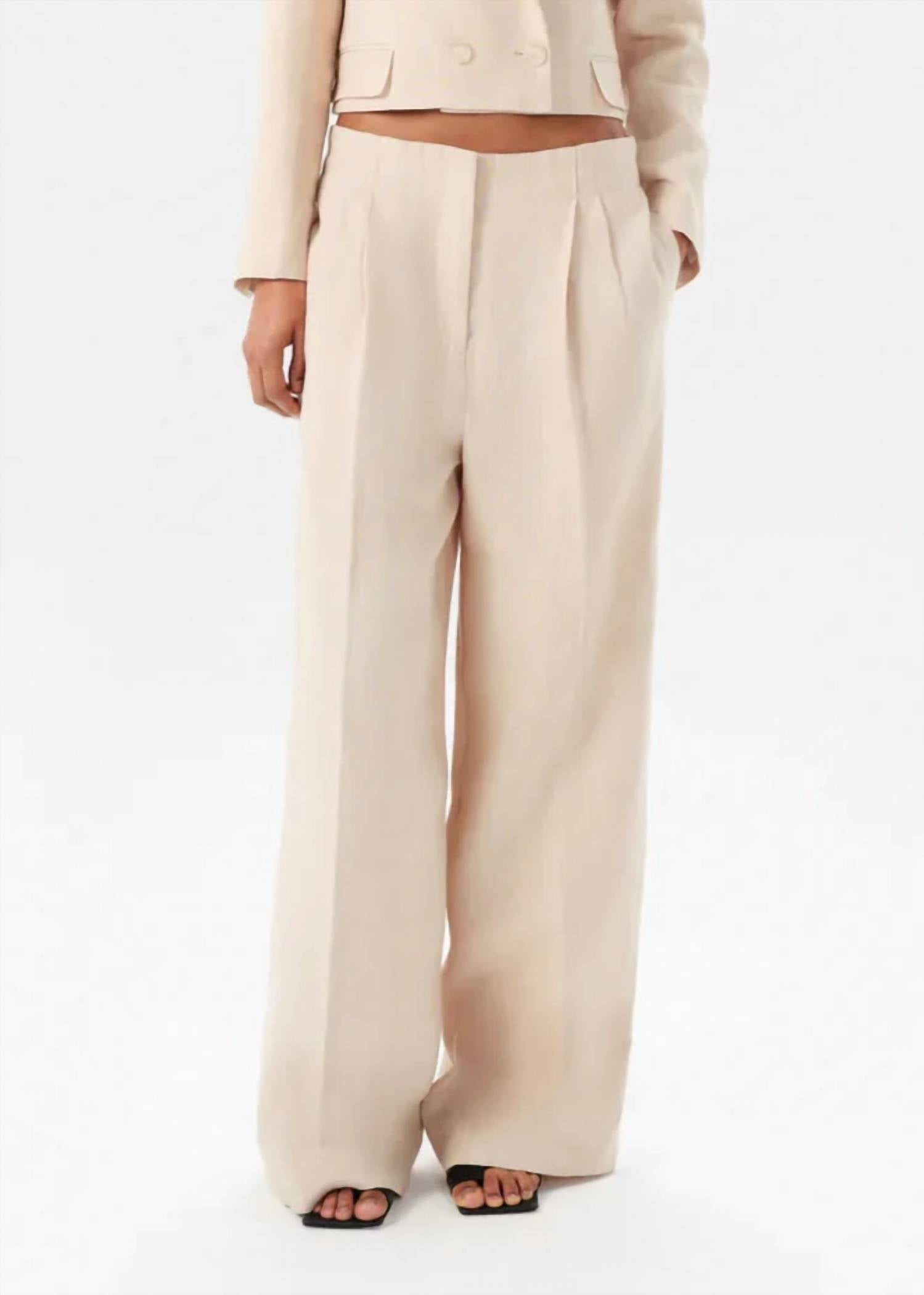 Maria Cher - Acoyte Reagan Wide Leg Linen Pants