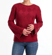 Fdj - Long Sleeve Boat Neck Sweater