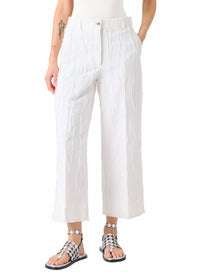 Akris Punto - Chiara Cotton Fil Coupé Crop Wide Leg Jeans