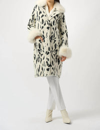 Joseph Ribkoff - Animal Print Faux Fur Coat
