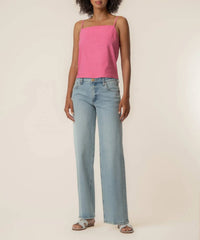 KUT FROM THE KLOTH Kerri Spaghetti Strap Top in lipstick - women's tank top