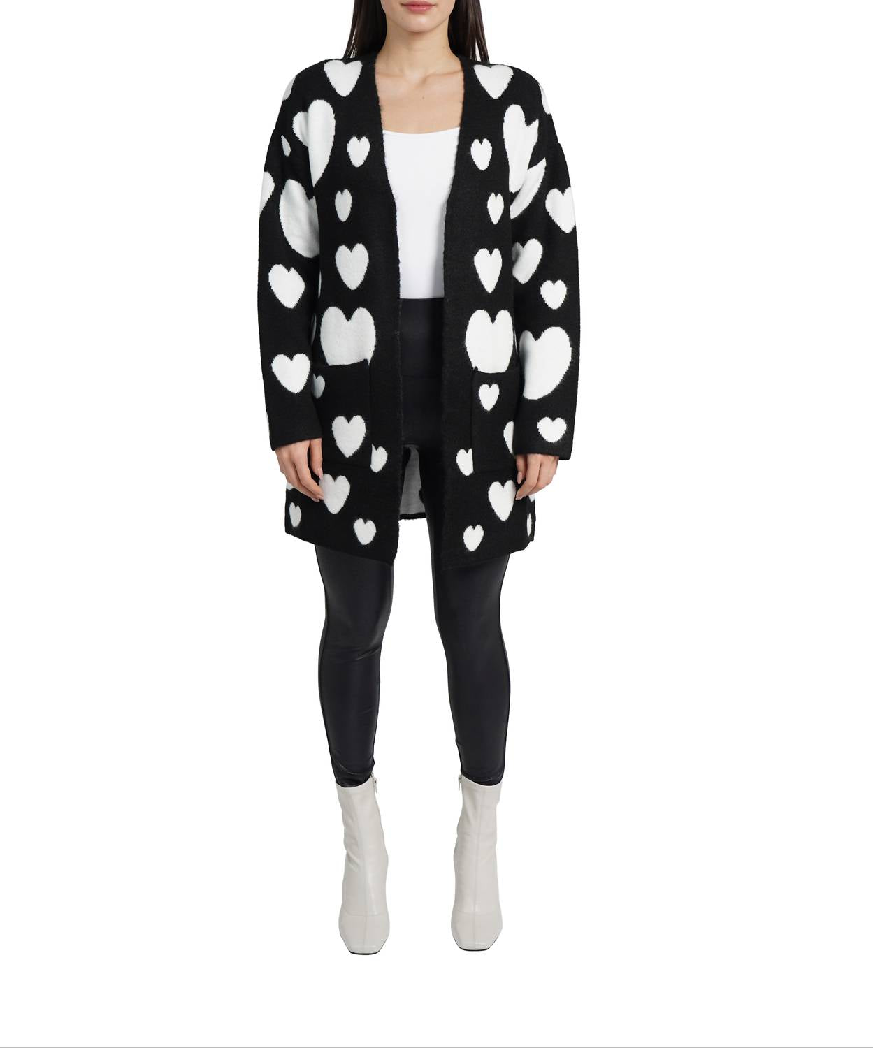 Love Token - Hearts Long Sleeve Cardigan