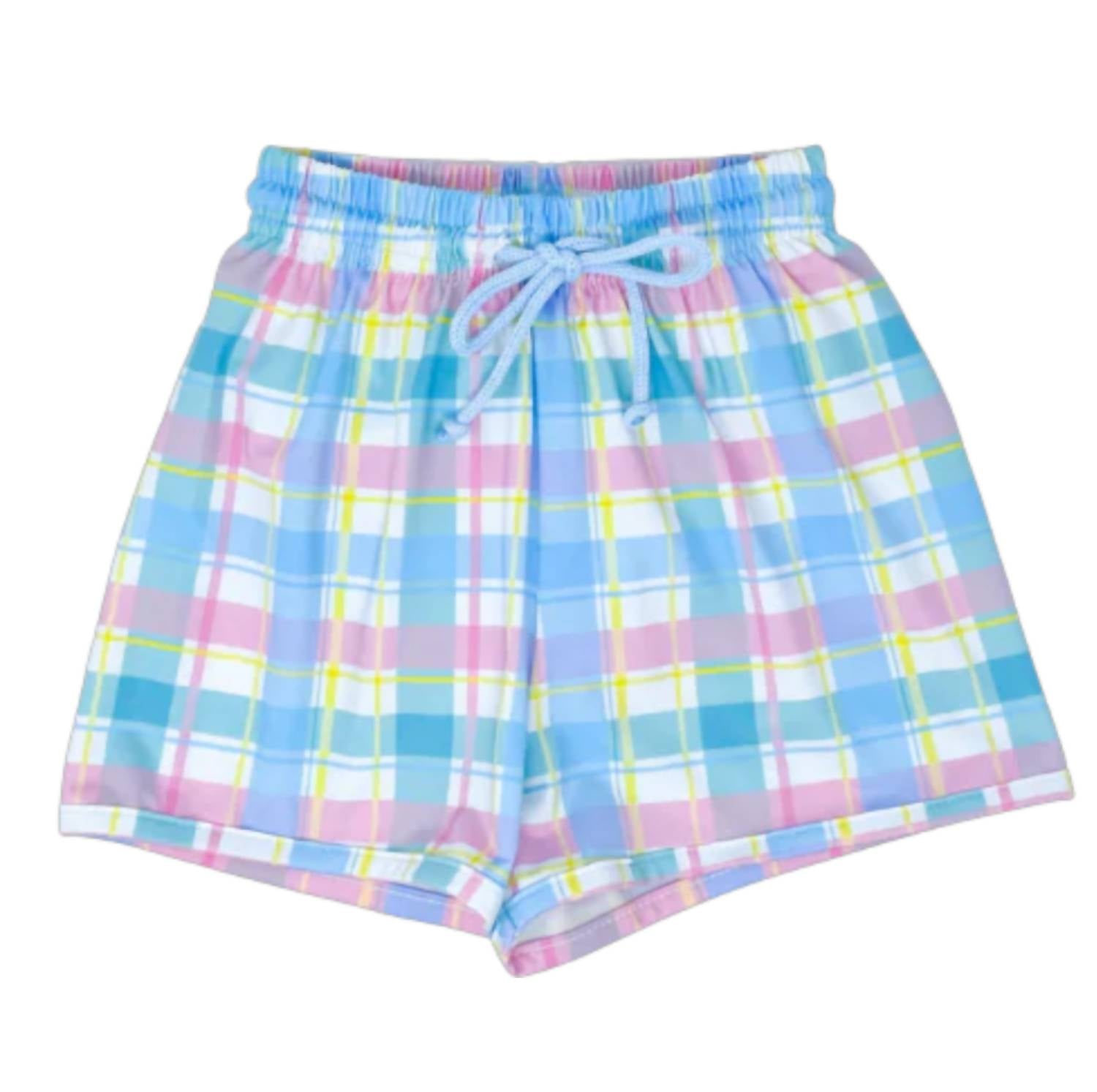 Lullaby Set Kids Plaid Swim Trunks in pastel - kids' item