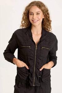Xcvi - Amis Textured Cinchable Bomber Jacket