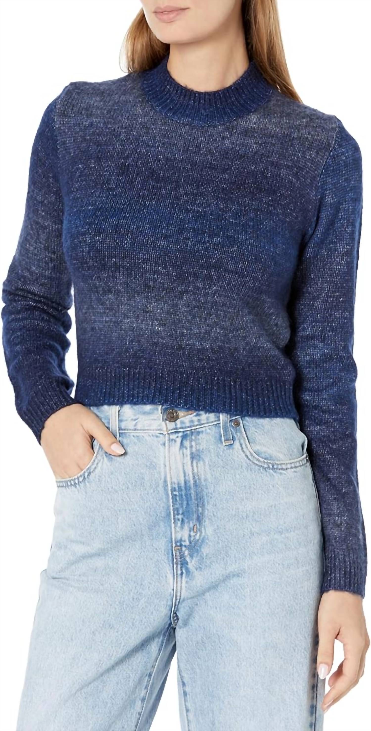 NIA Aspen Crewneck Sweater in blue - women's cardigan