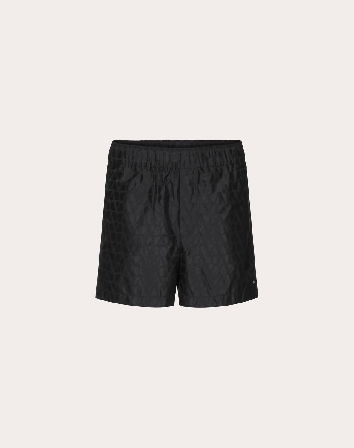 Valentino Garavani Men’s Toile Iconographe Nylon Swimsuit in black - men's swimwear
