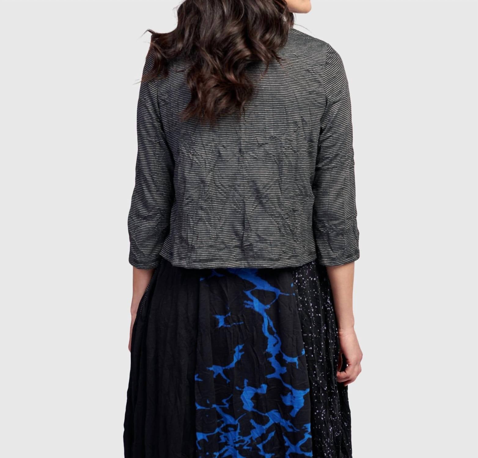 ALEMBIKA Capricorn Crop Cardigan in blue - women's cardigan - view 4