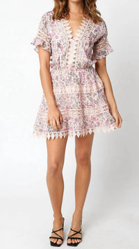 Olivaceous - Amelia Mini Dress