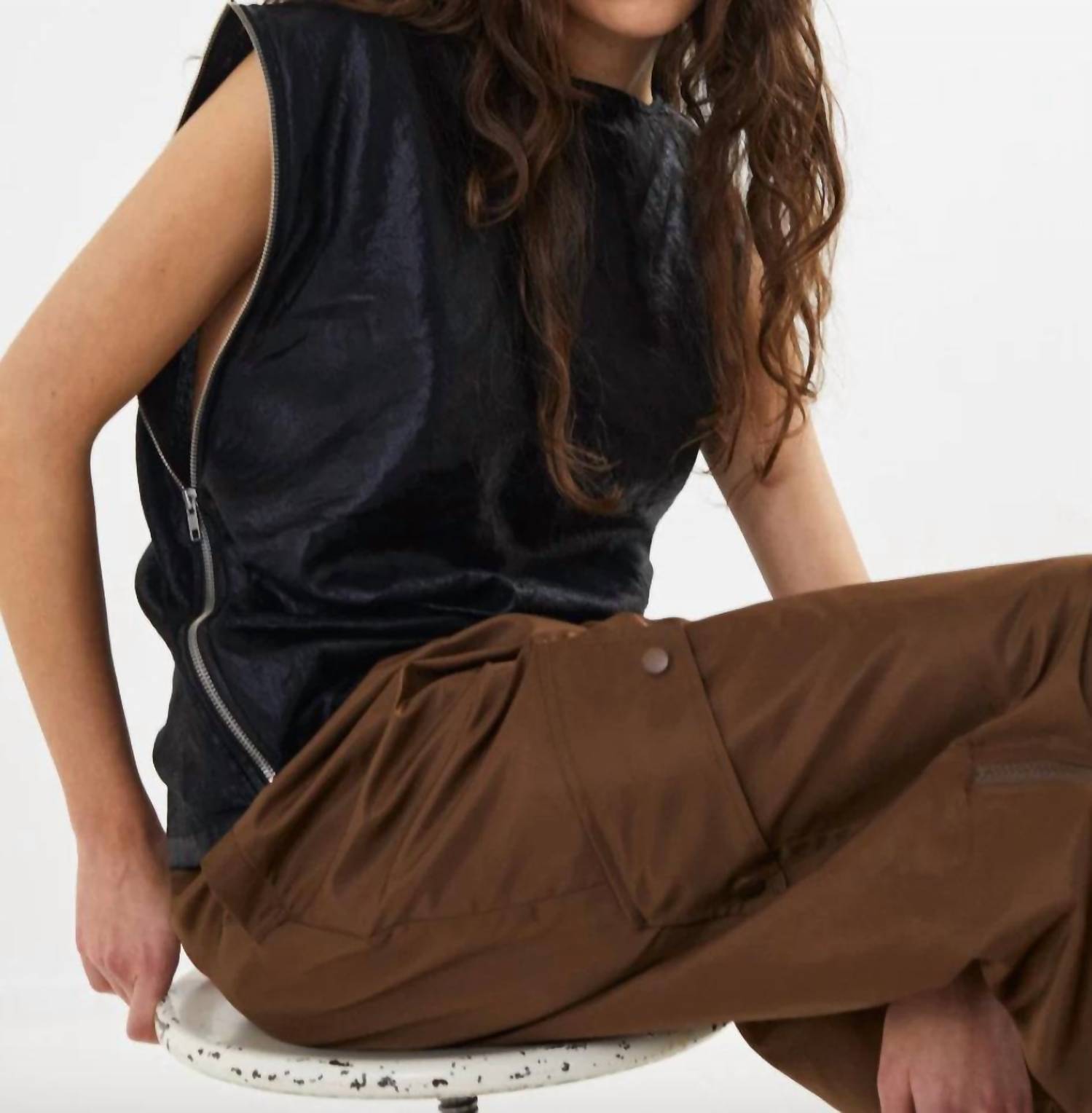 Rabens Saloner - Alliyas Glazed Zipper Top