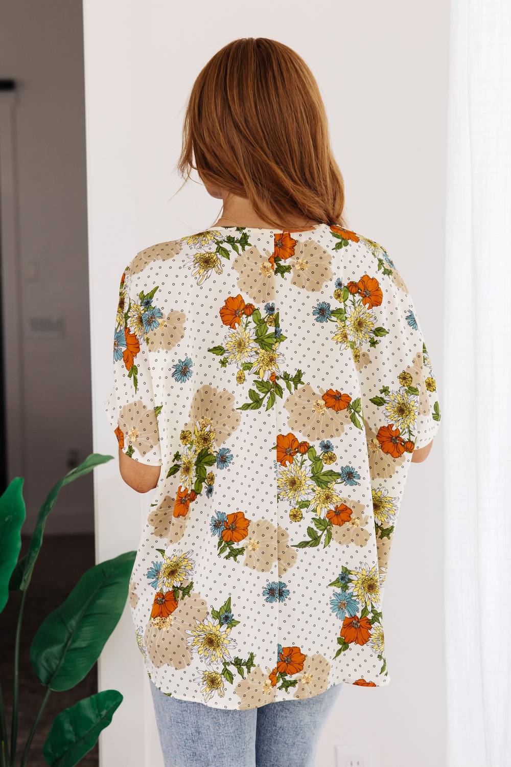 Jodifl - Good Morning Floral V-Neck Blouse