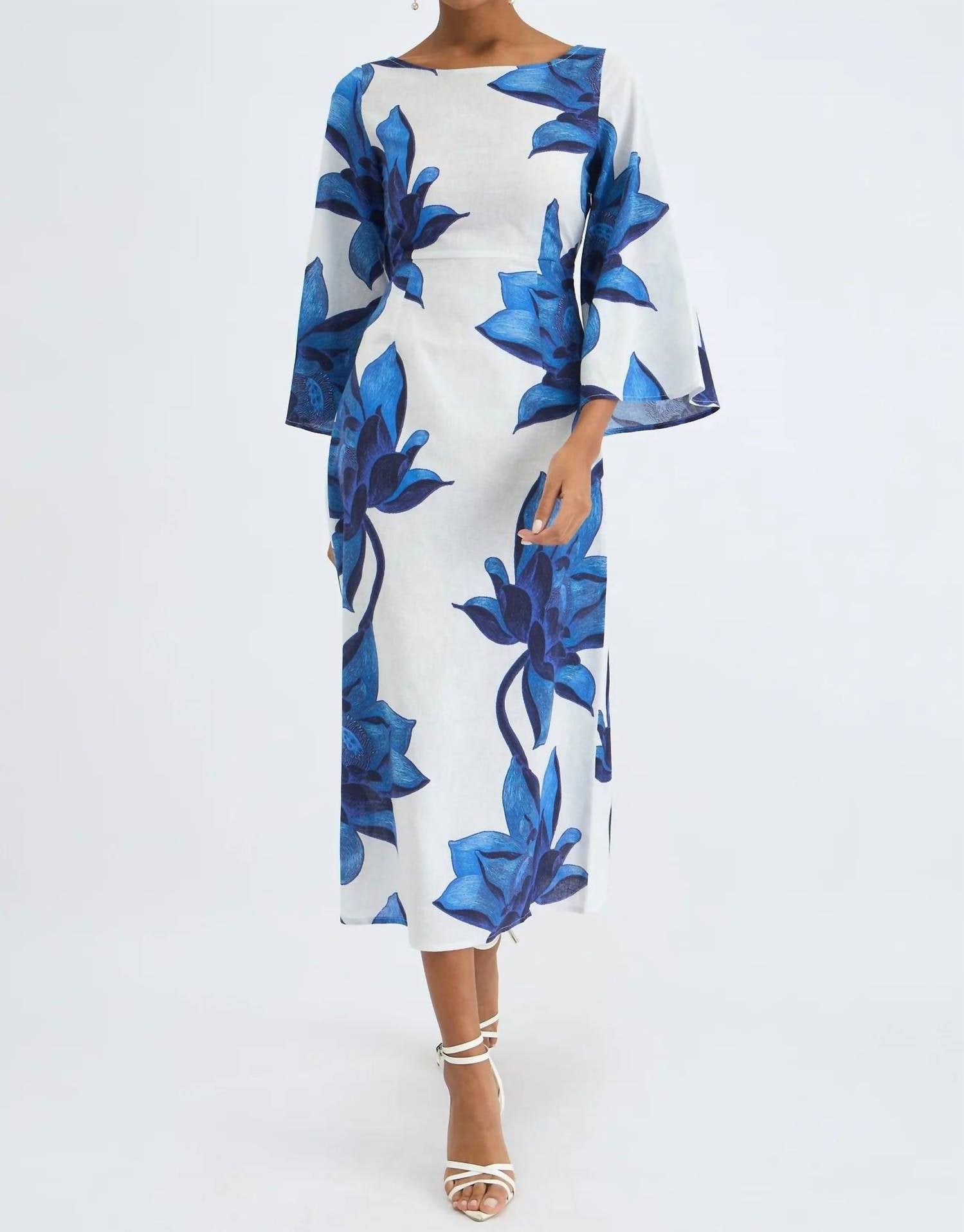 Beyond By Vera - Camelia Boat Neck Dress
