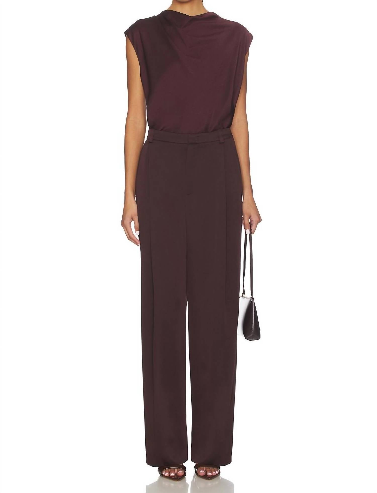 Vince - Satin Pleated Wide-Leg Trouser