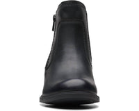 Clarks Women's Neva Zip Waterproof Boots in black leather - women's shoe - alternate view