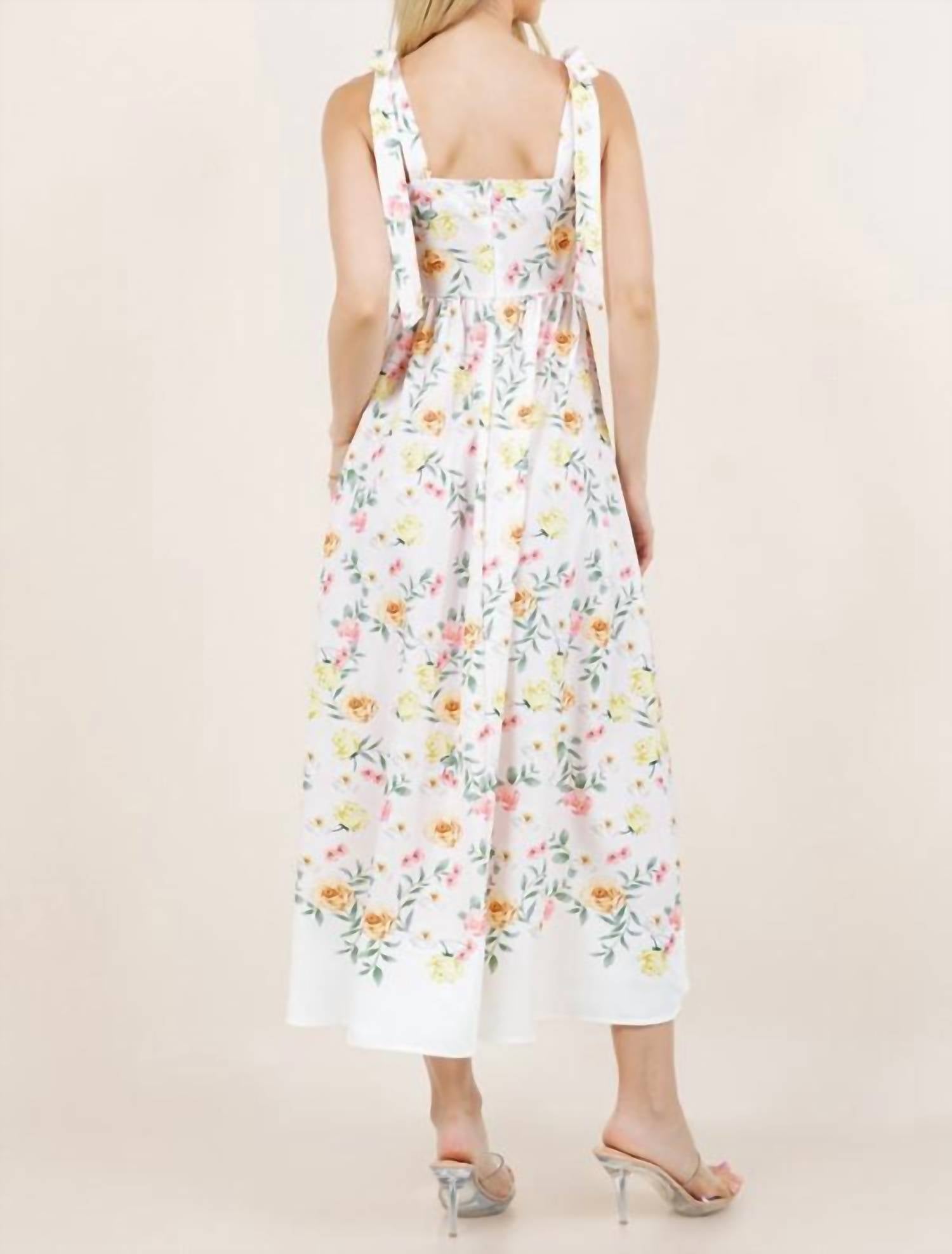 Sundayup - Shoulder Tie Maxi Dress