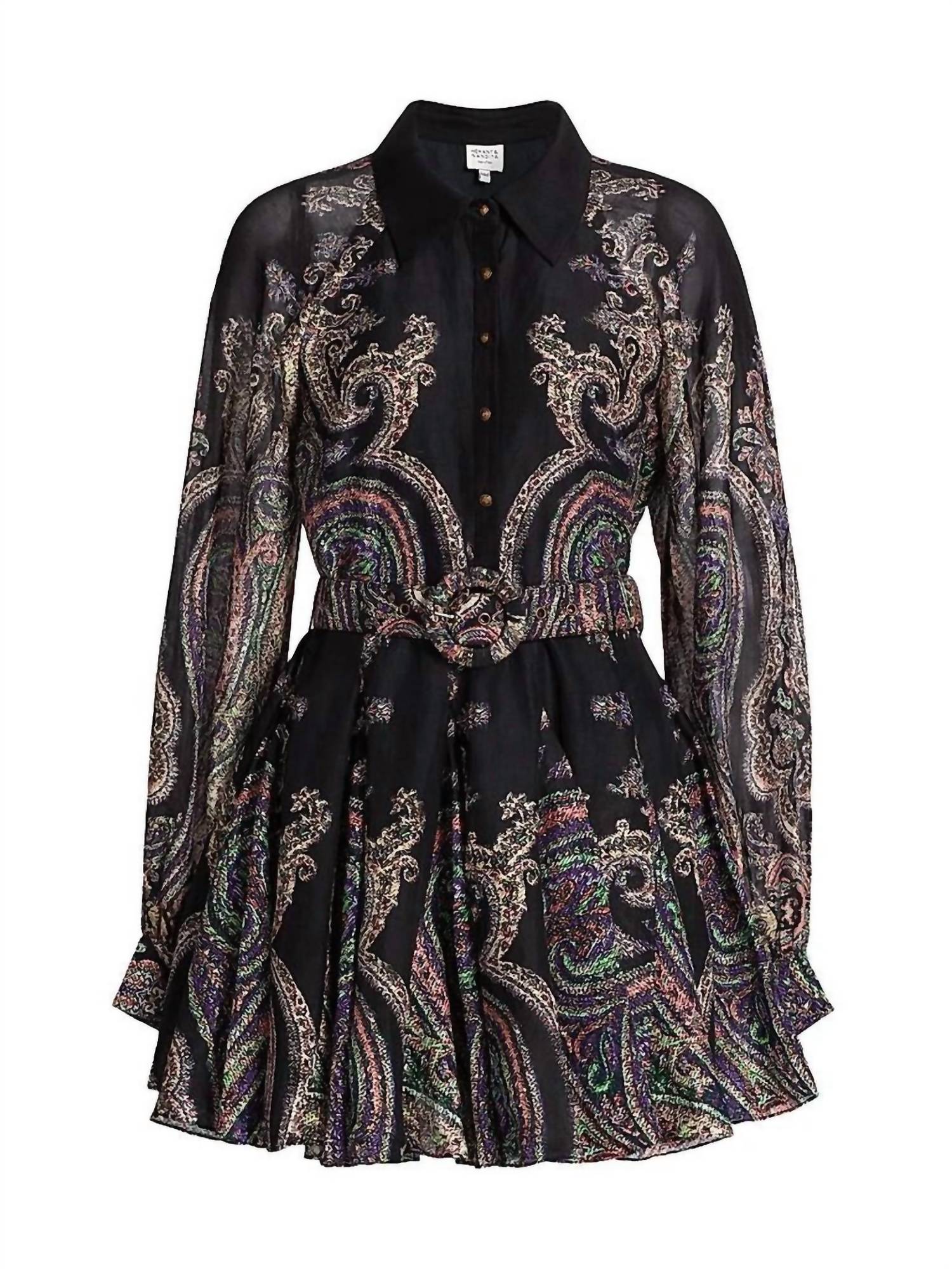 Hemant & Nandita - Omya Paisley Mini Shirtdress