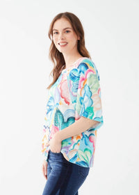 Fdj - Taylor Three-quarter Sleeve Raglan Top